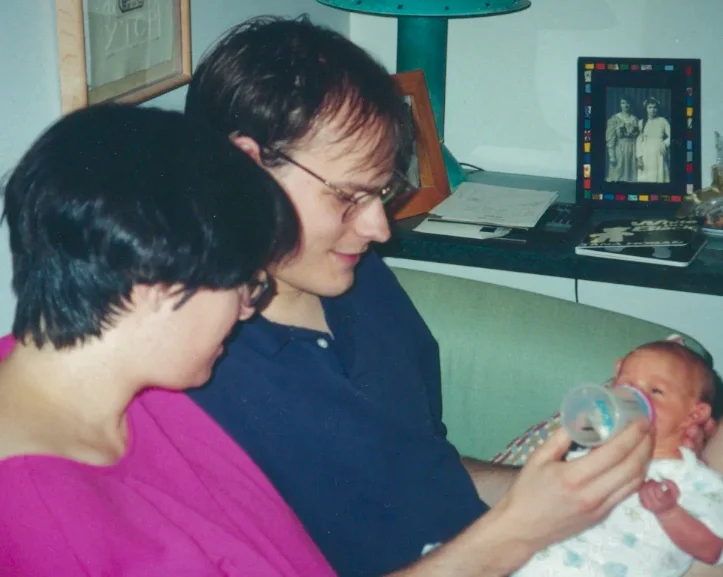 Amy Klobuchar with John and baby Abigail