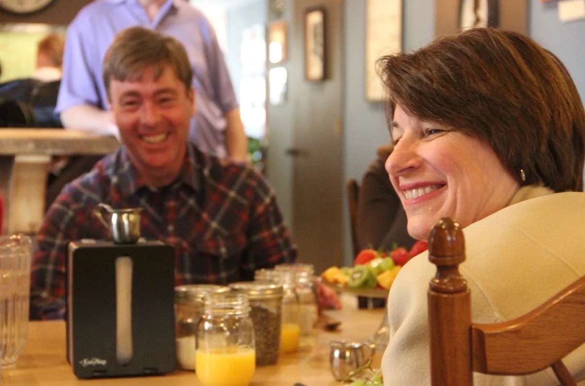 Ben Schierer and Amy Klobuchar