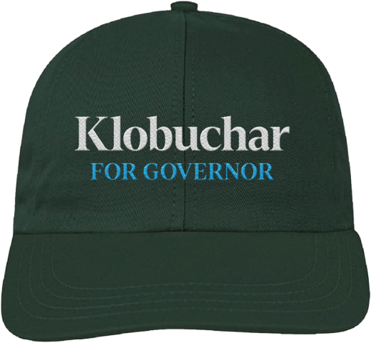 Hunter green Klobuchar for Governor cap
